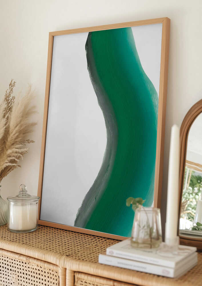 Grön flytande abstrakt Poster 