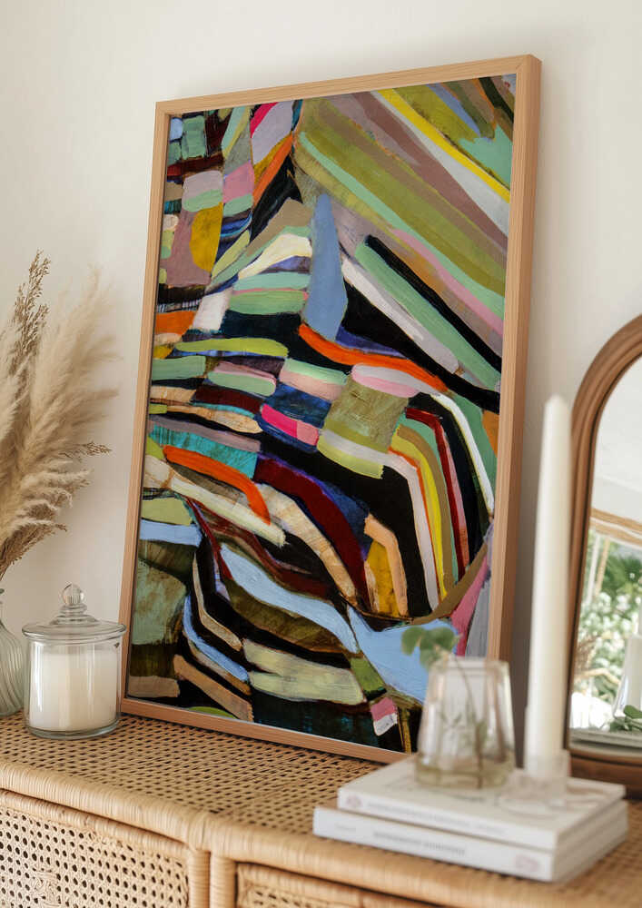 Vibrant Abstract Layers Poster