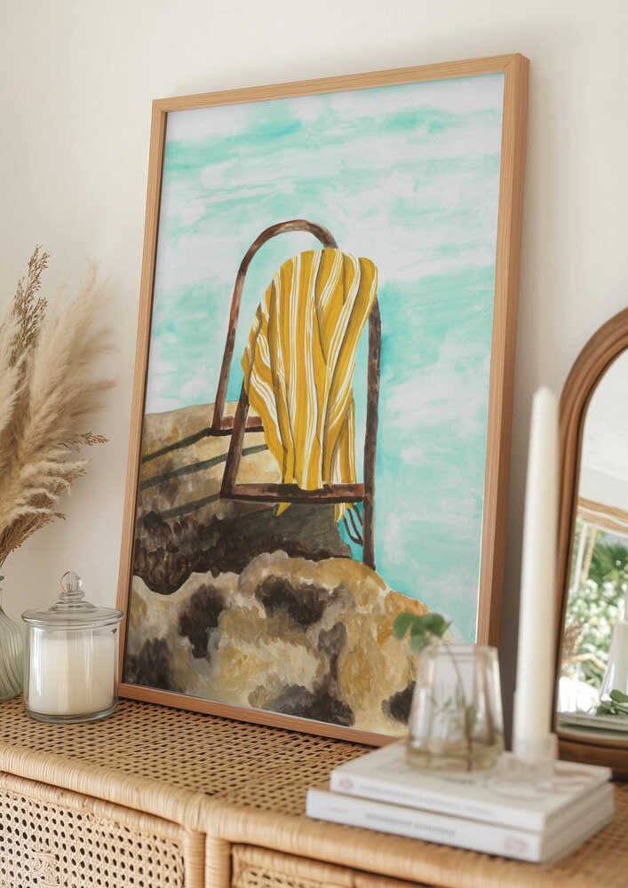 Coastal Beach Towel Poster