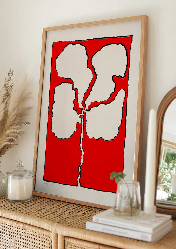 Röda blommor Poster