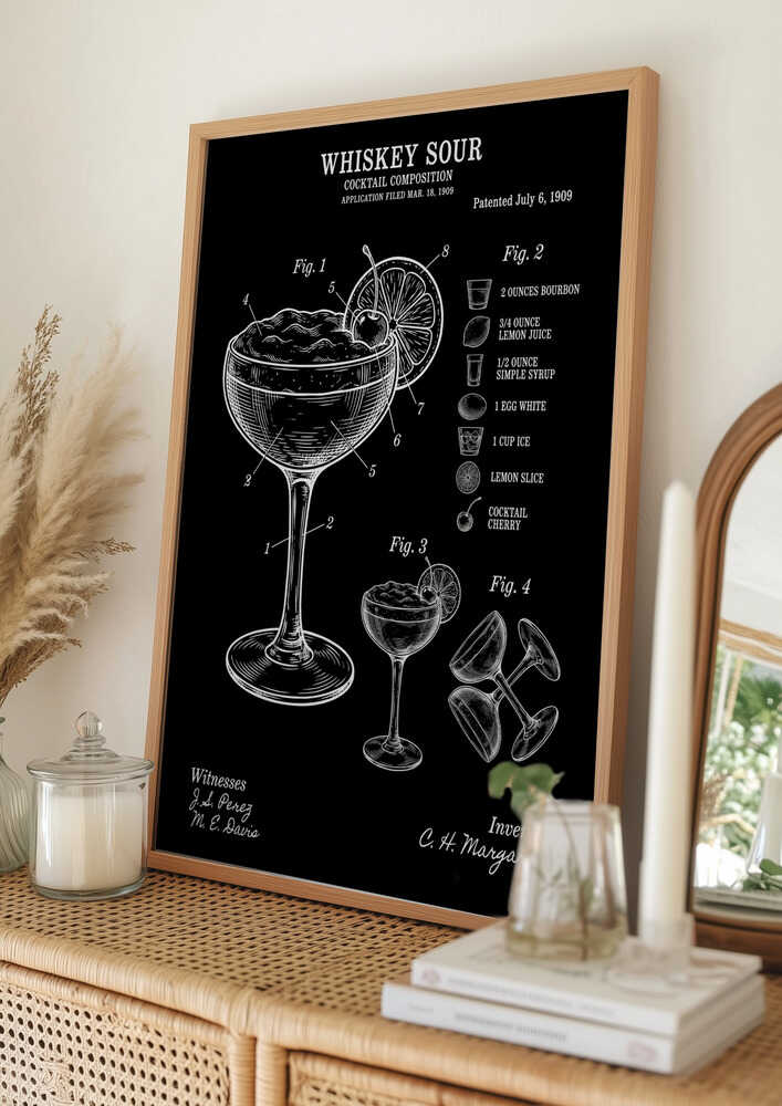 Whiskey Sour Composition Poster