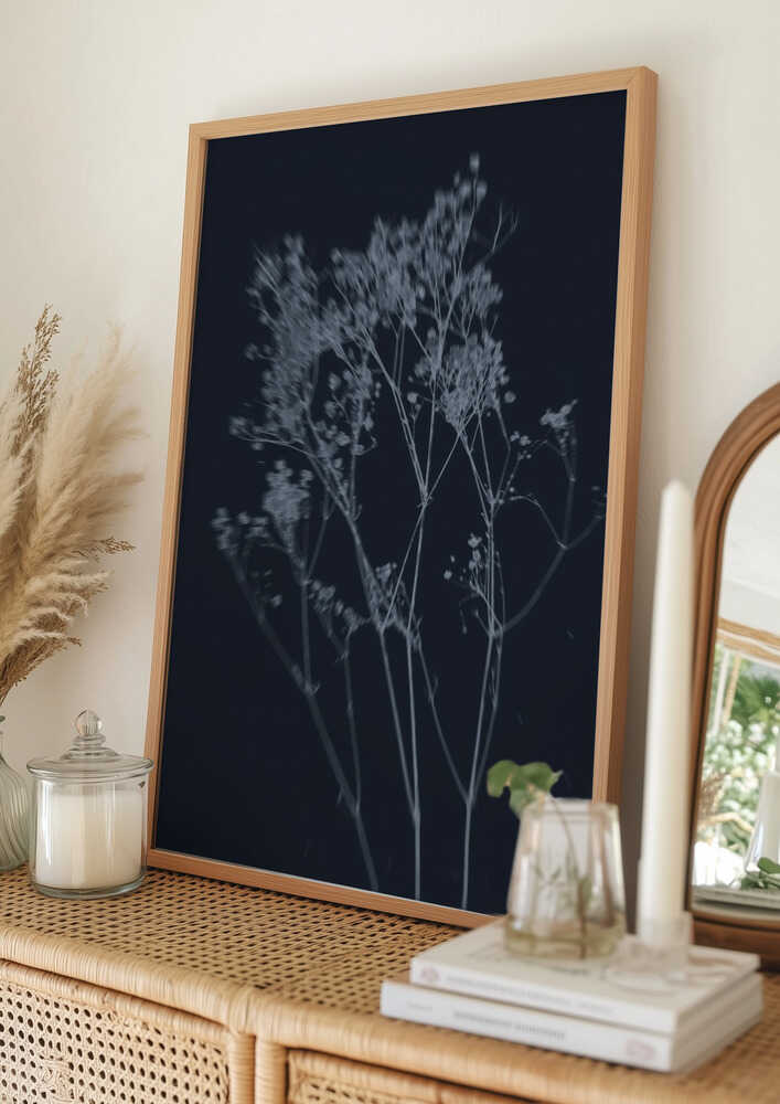 Indigo Botanical Grace Poster