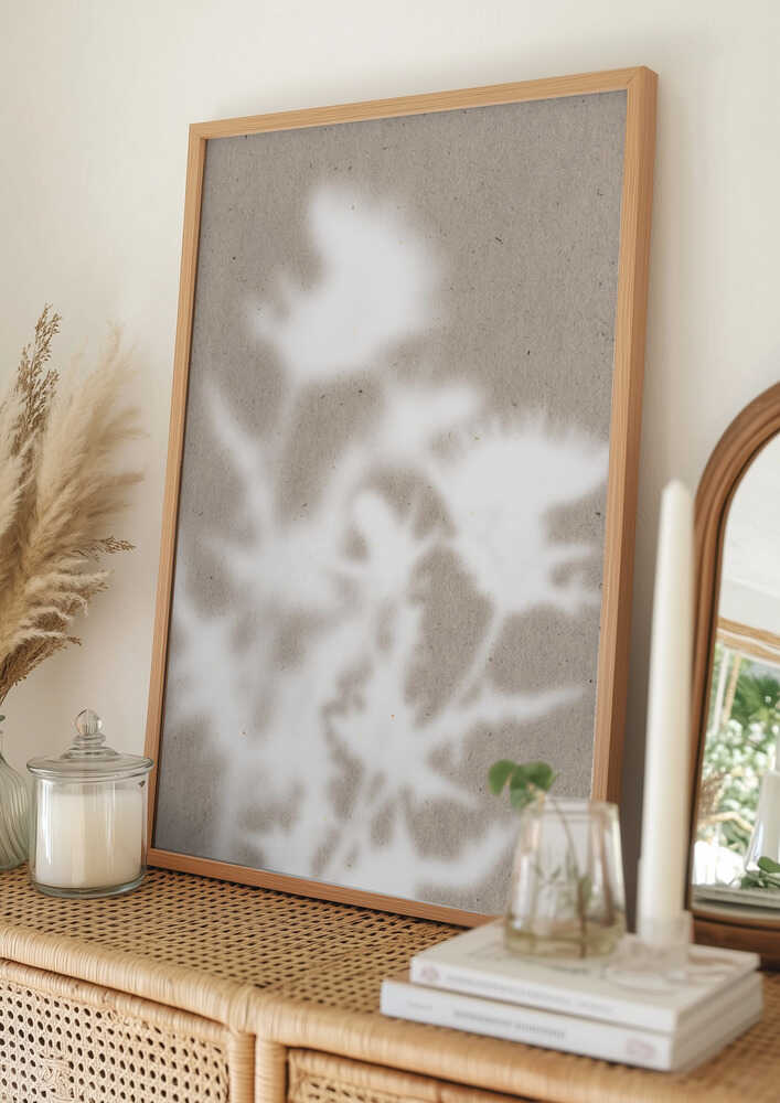 Soft Botanical Shadows Poster
