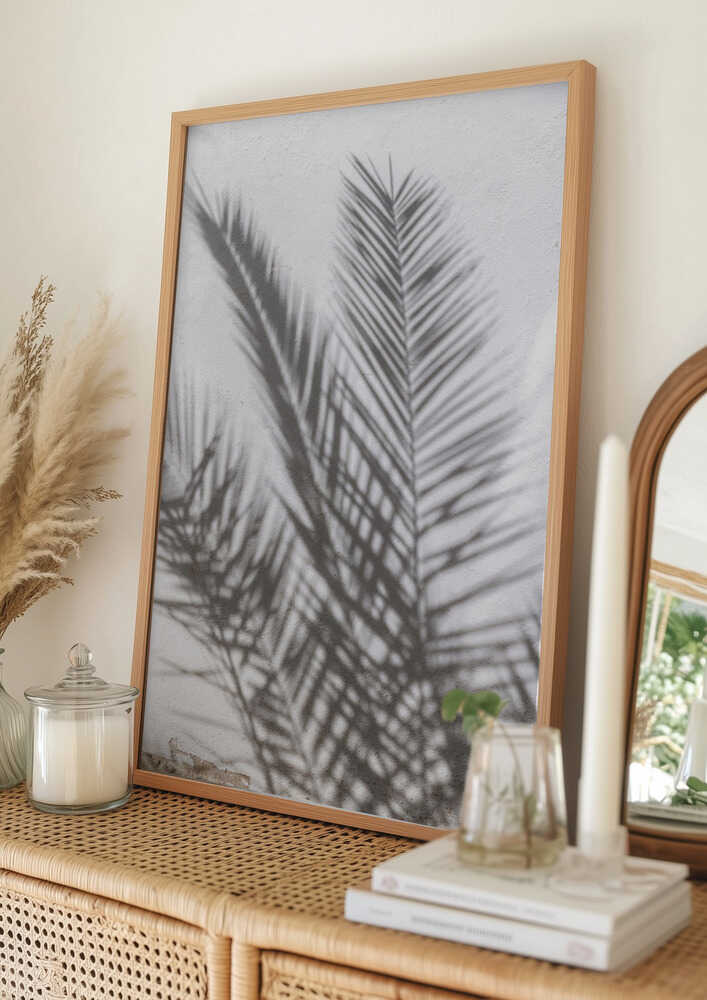 Solbelysta palmskuggor Poster