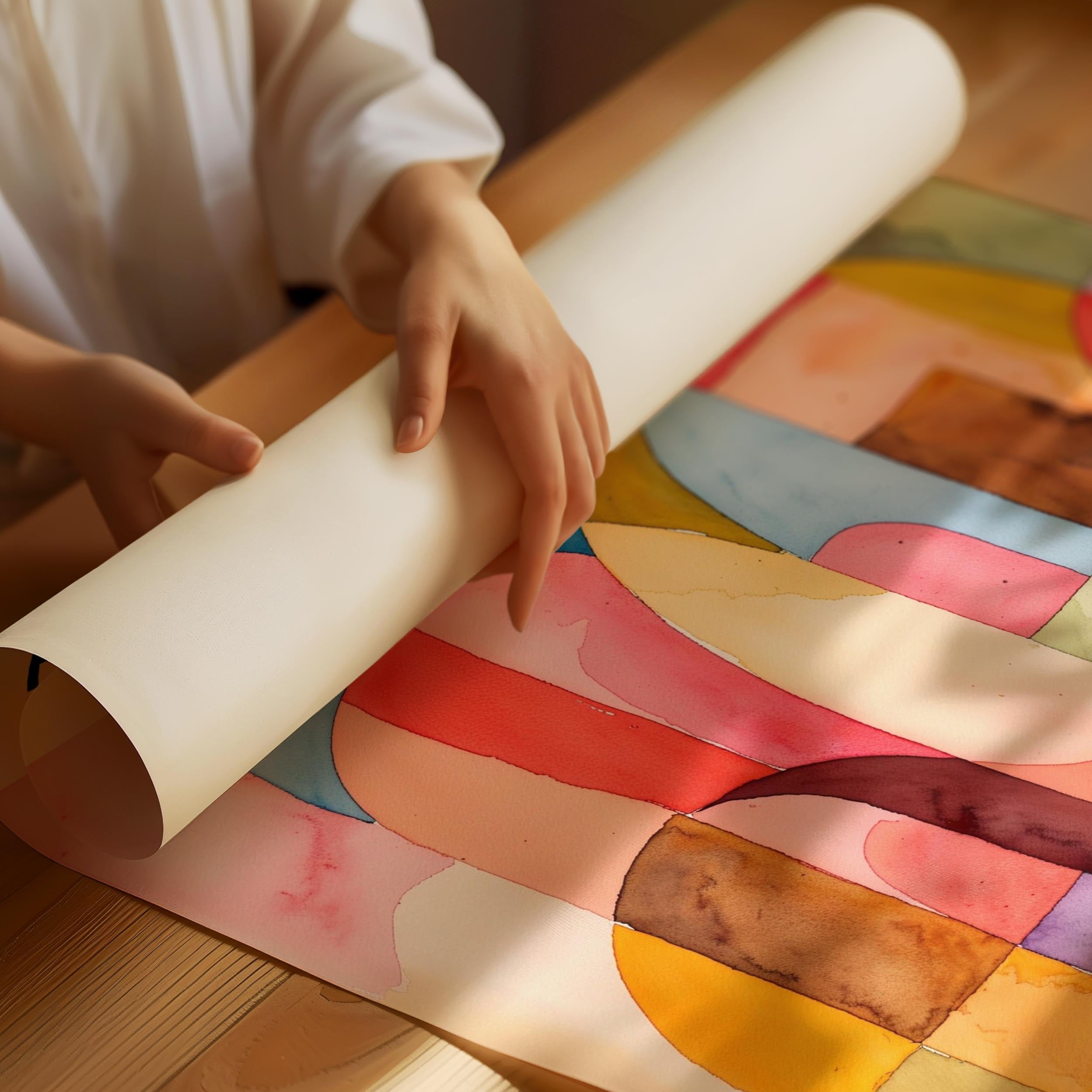 Paul Klee Arkitektur Plakat – Farverige Abstrakte Buer