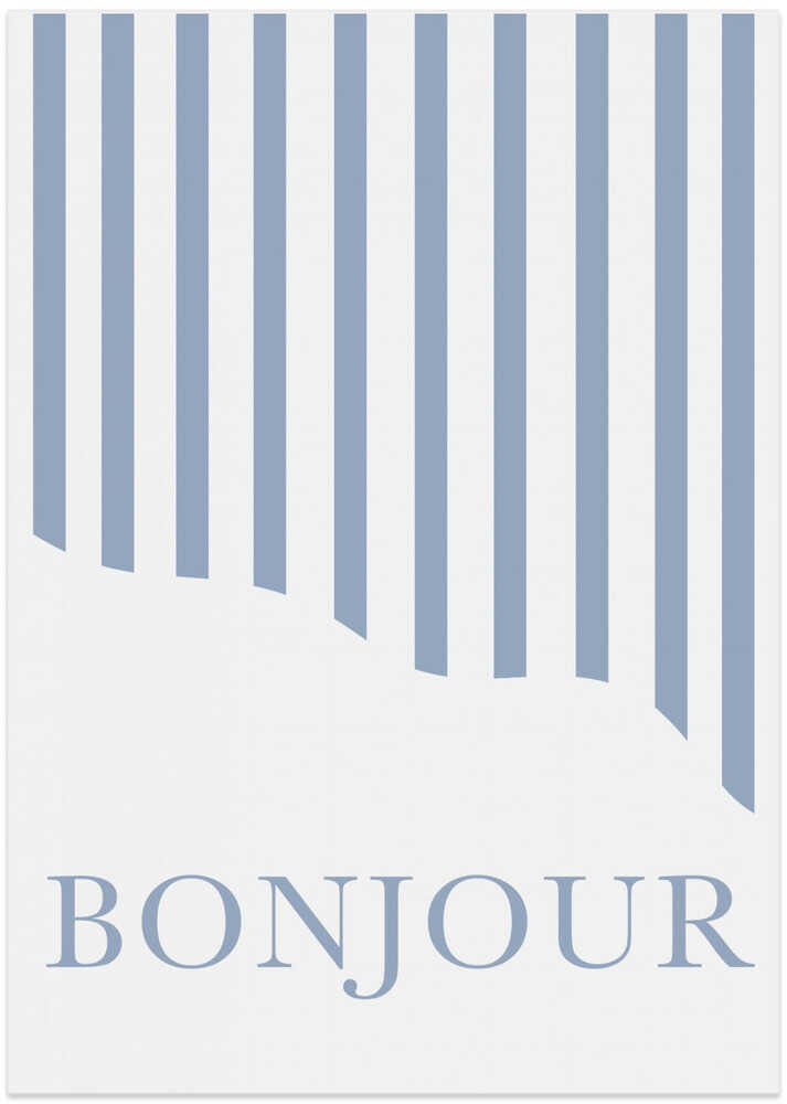 Bonjour Stripes-poster