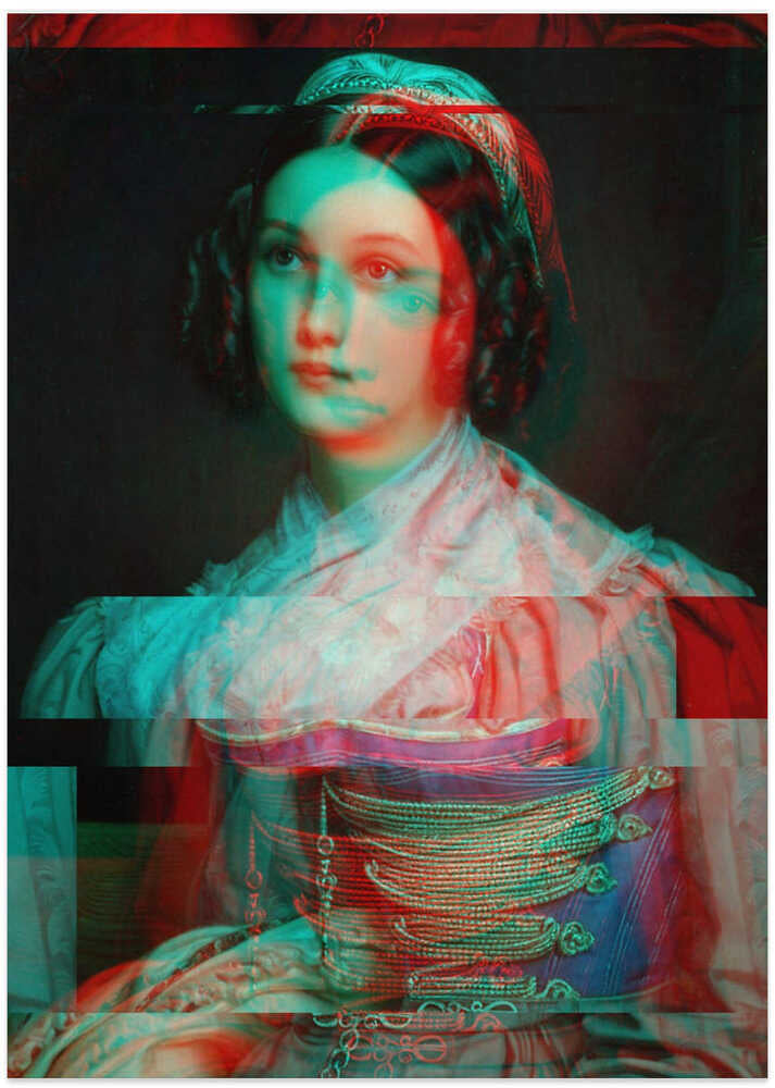 Felaktigt porträtt av kvinna