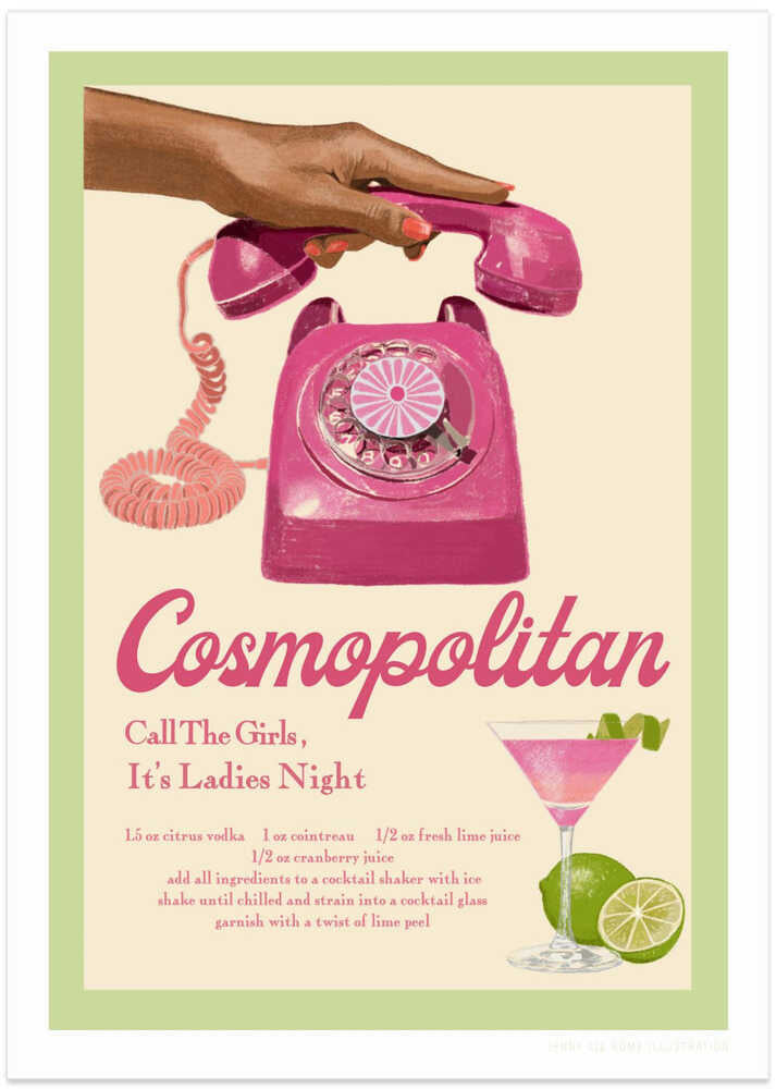 Jlr Cocktails Cosmopolitan Poster