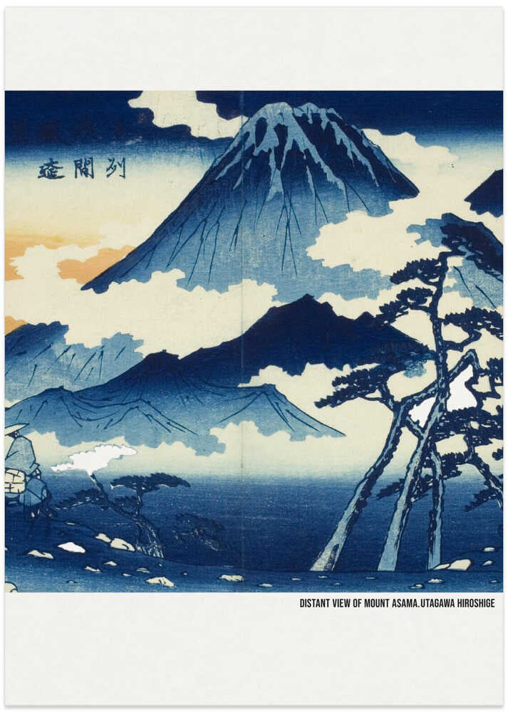 Distant View of Mount Asama In the Shinshu District Poster