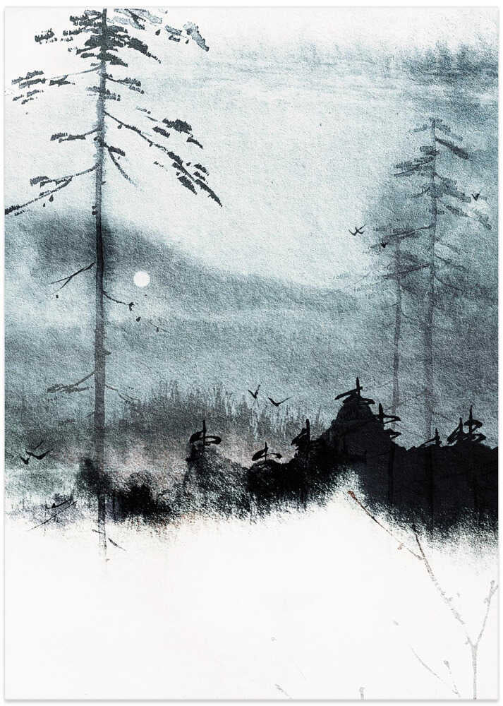 Moonlit Forest Poster
