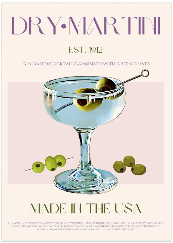 Klassisk Martini Charm Poster