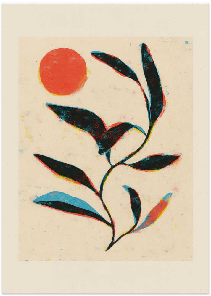 Solbelysta grenar poster
