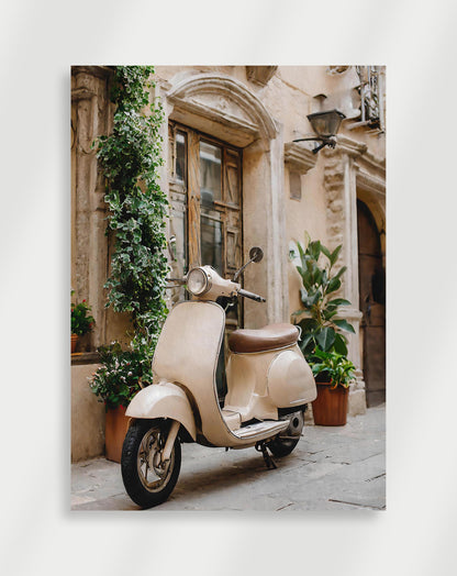 Beige scooter Poster