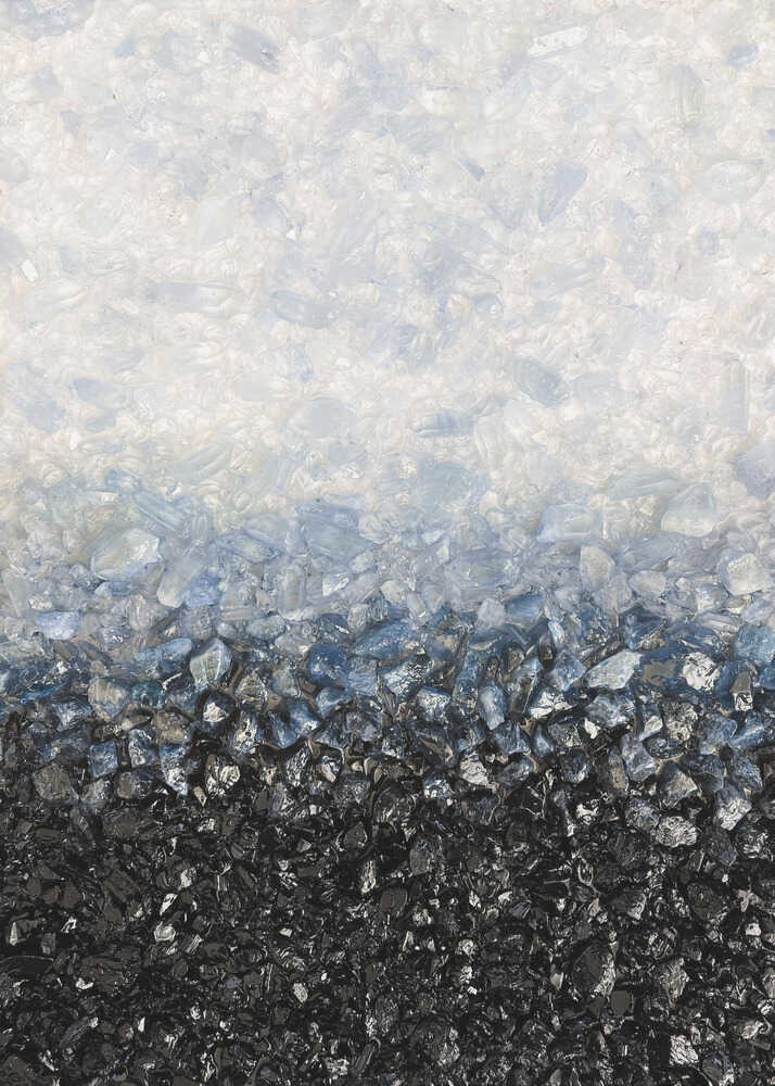 Blå svart kristallgradient Poster