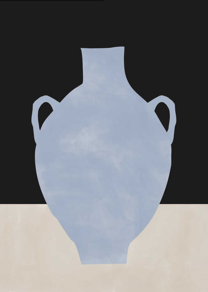Blå minimalistisk vas Poster