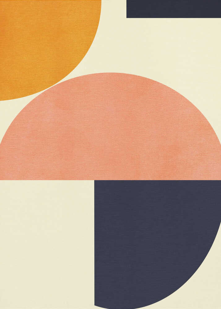 Rainbow Plus Shapes  Blue Mustard2 Poster
