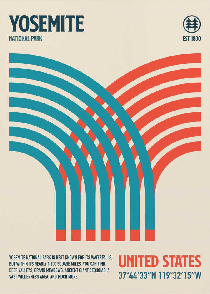Yosemite nationalpark rese Poster