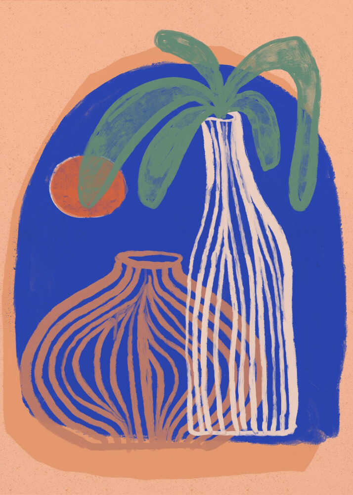 "Blå Oas Vaser" Poster