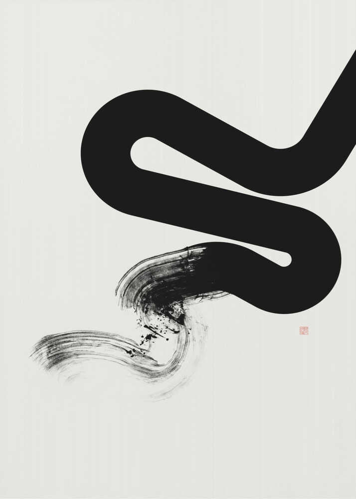 Zen-penseldrags Poster