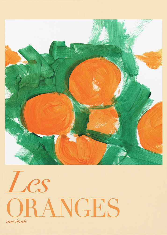 Levande orange studie Poster