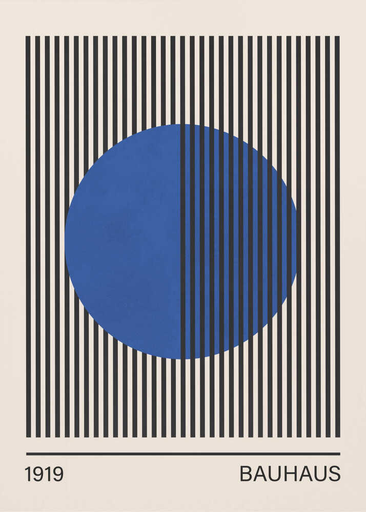 Geometrisk blå cirkel Poster