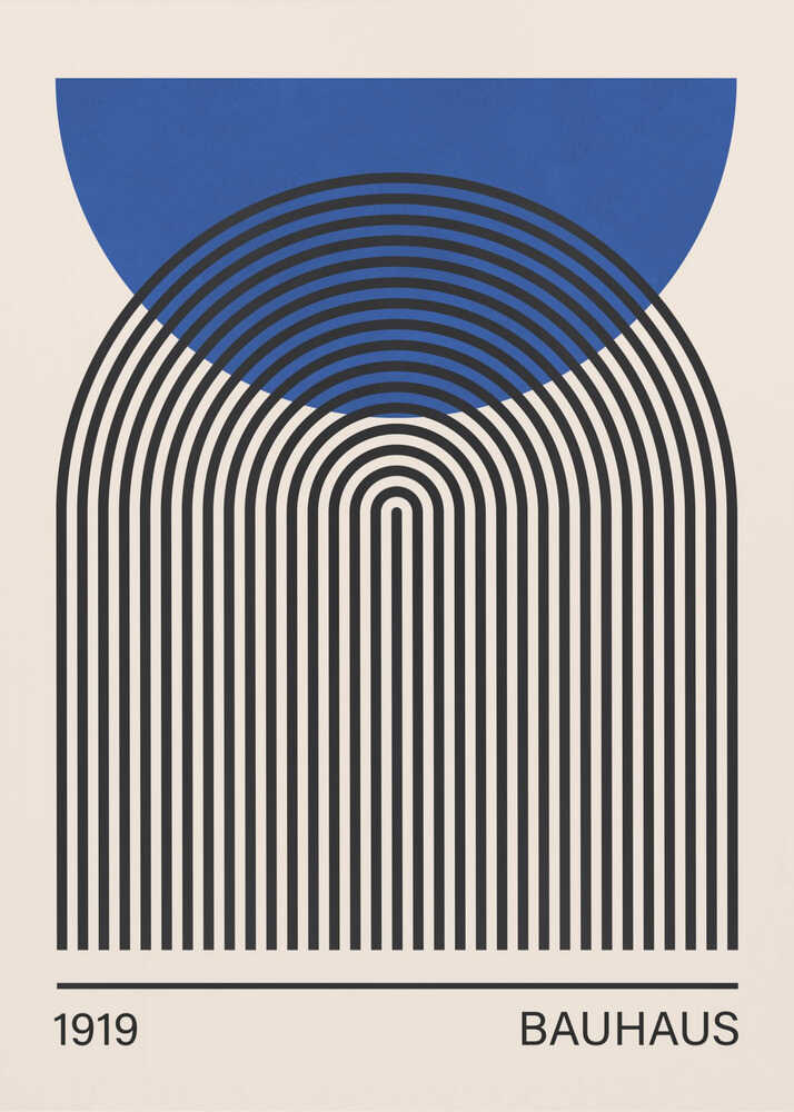 Abstrakt blåa valv Poster
