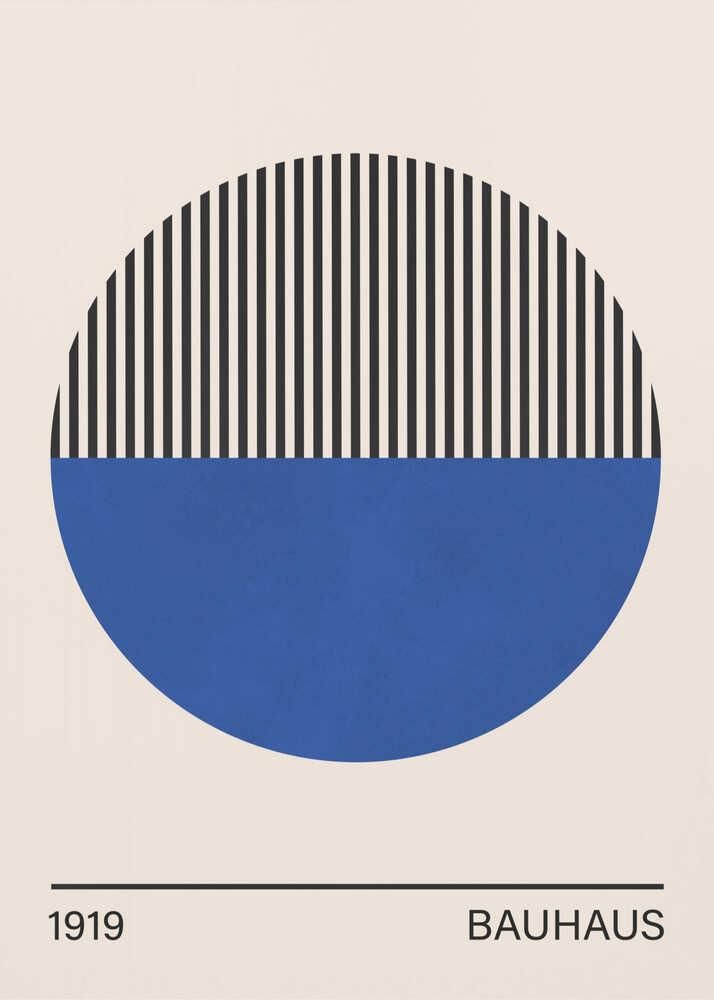 Geometrisk blå cirkel Poster