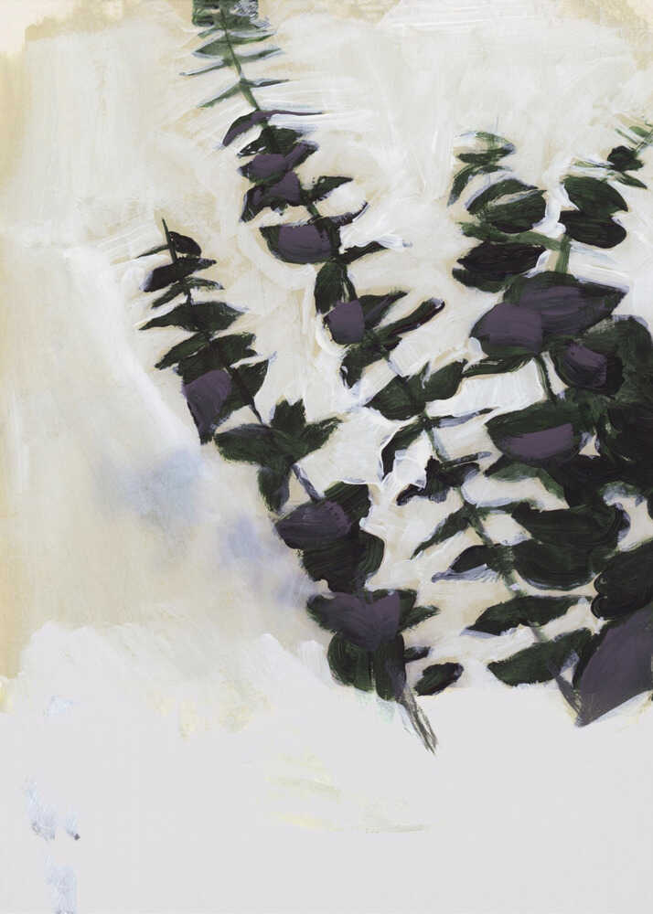 Abstract Purple Foliage Poster