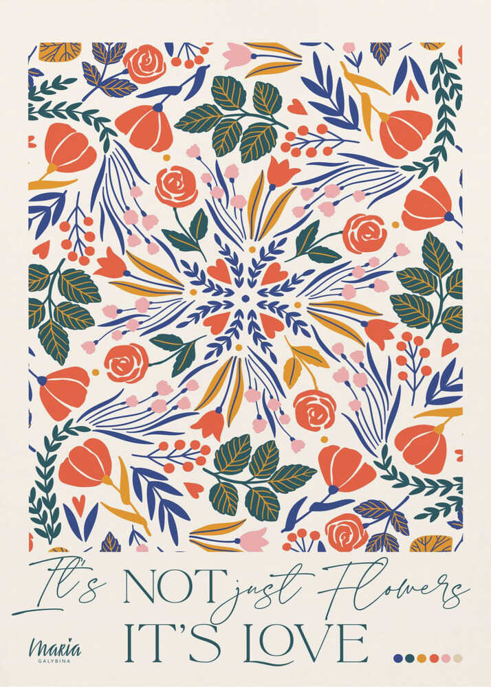 Vibrant Flower Mandala Poster