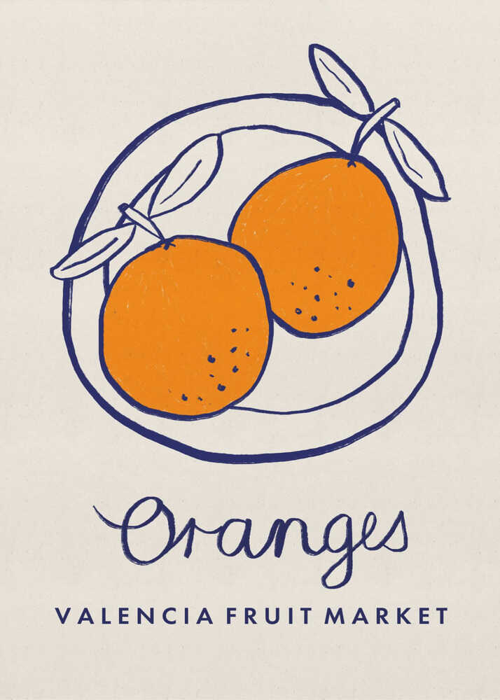Valencia Marked Appelsiner Plakat