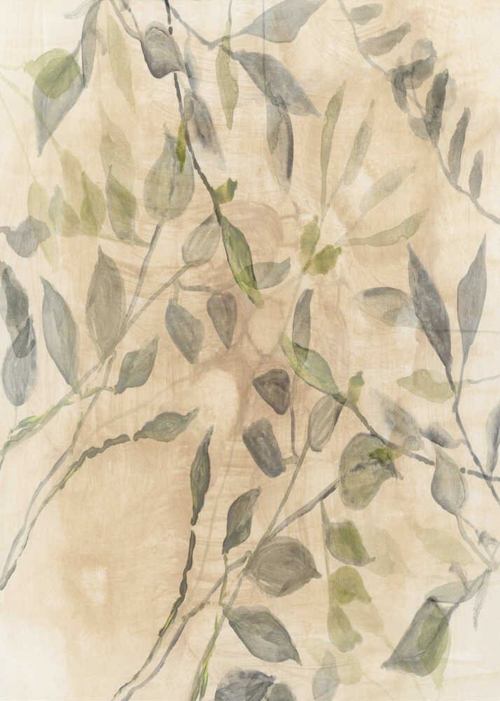 Soft Botanical Leaves Poster