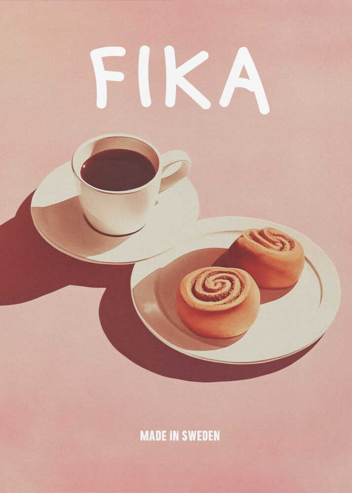 Fika Coffee And Rolls Poster