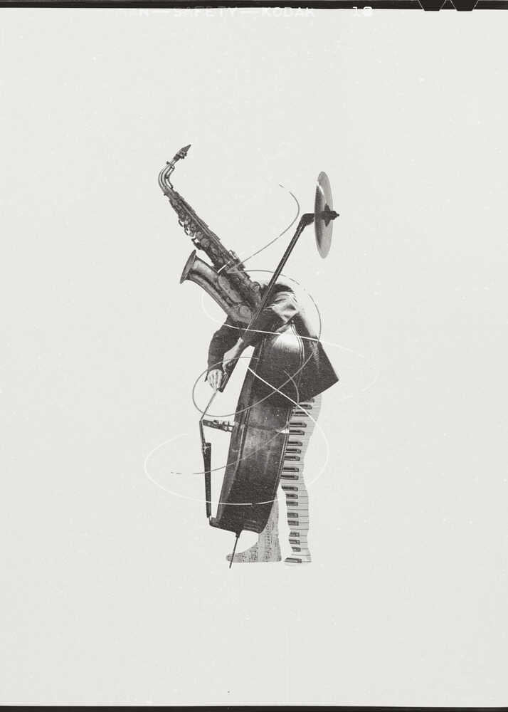 Jazzrytmekollageplakat