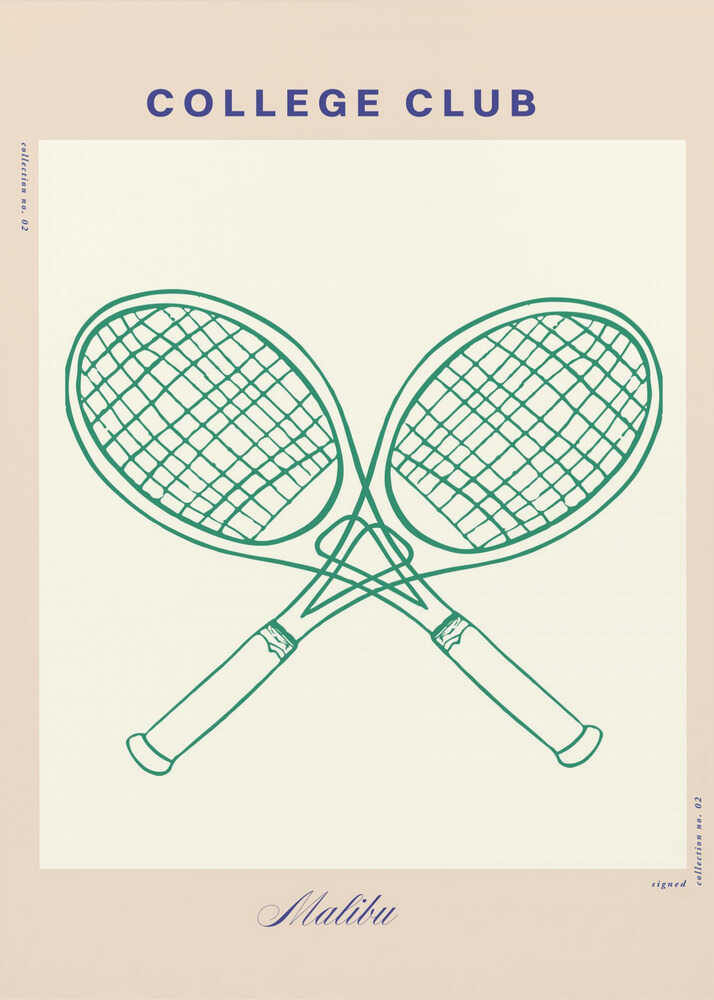 Vintage tennis känsla Poster