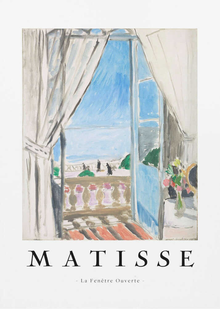 Open window scene with bold colors in a classic Matisse composition