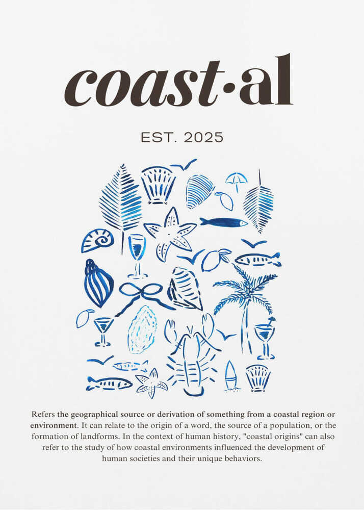 Blå Kustkollektion Poster