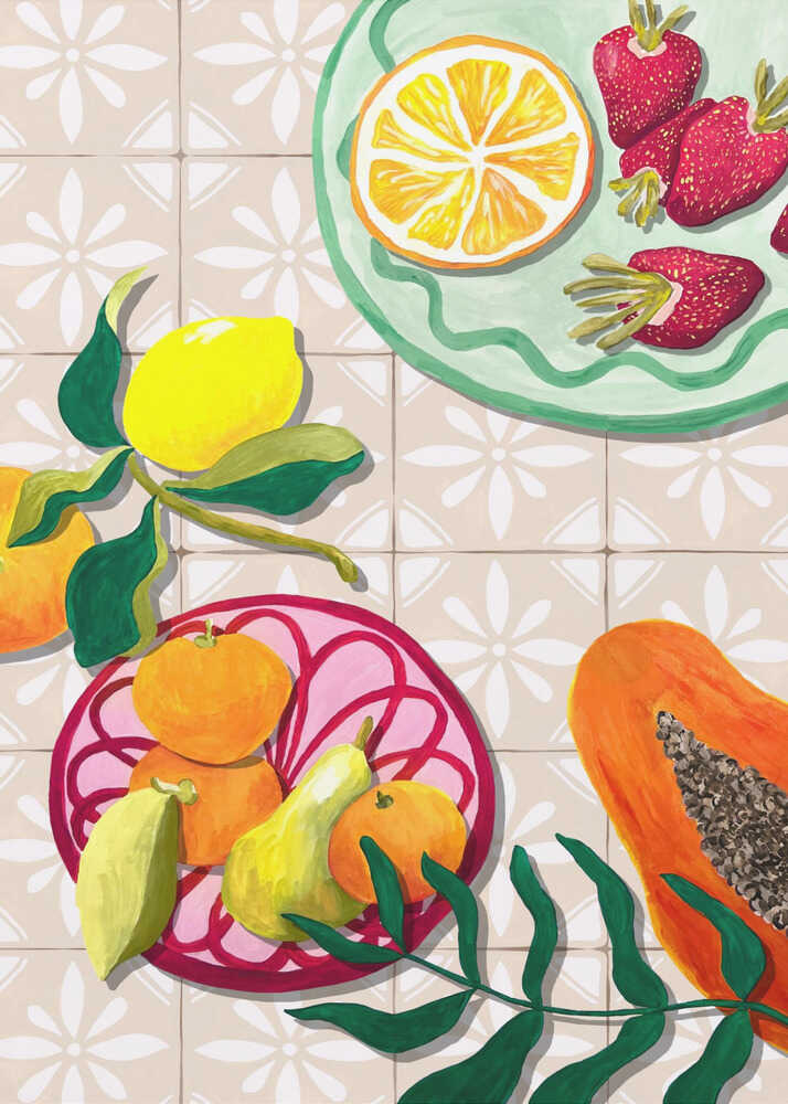 Färgglad sommarfrukt Poster