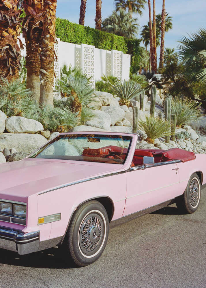Ikonisk rosa cabriolet Poster