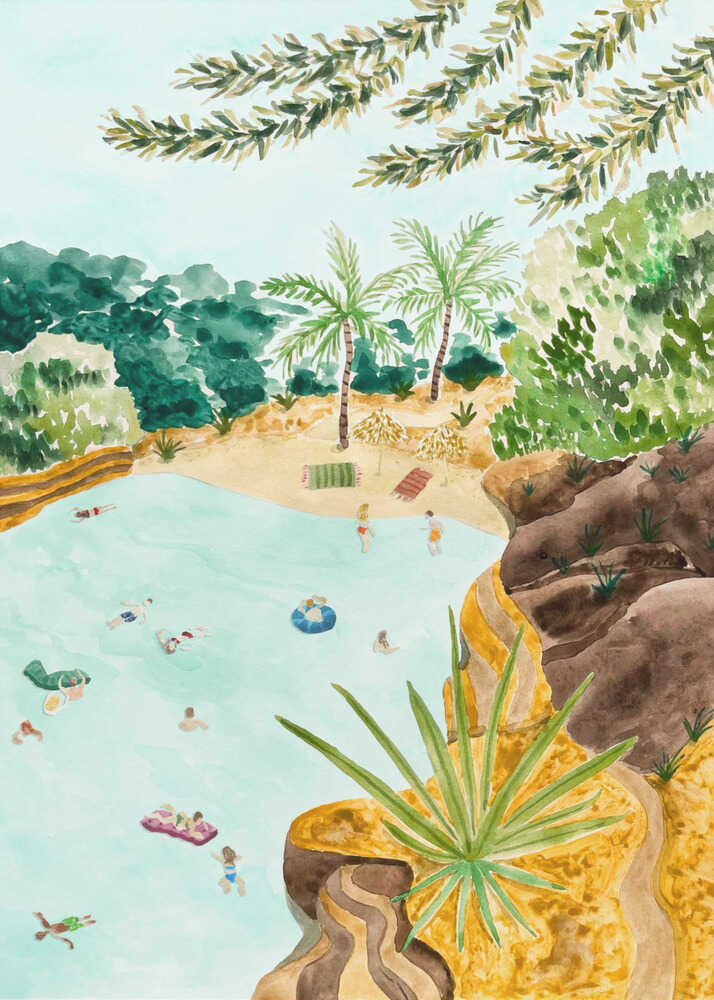 Tropisk Lagun-Oas Poster