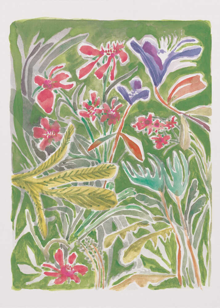 Vild Blomsterträdgård Poster