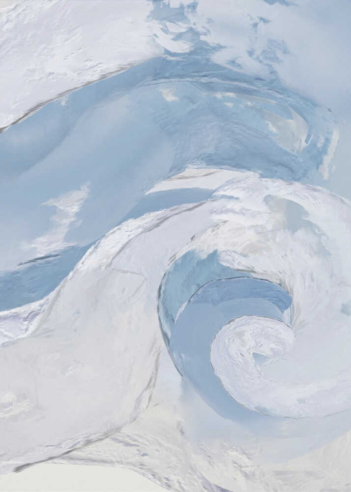 Swirling Blue Ice Poster
