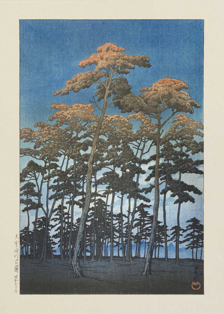 Hikawa Park i Omiya (1930) af Kawase Hasui og Watanabe Shozaburo Plakat