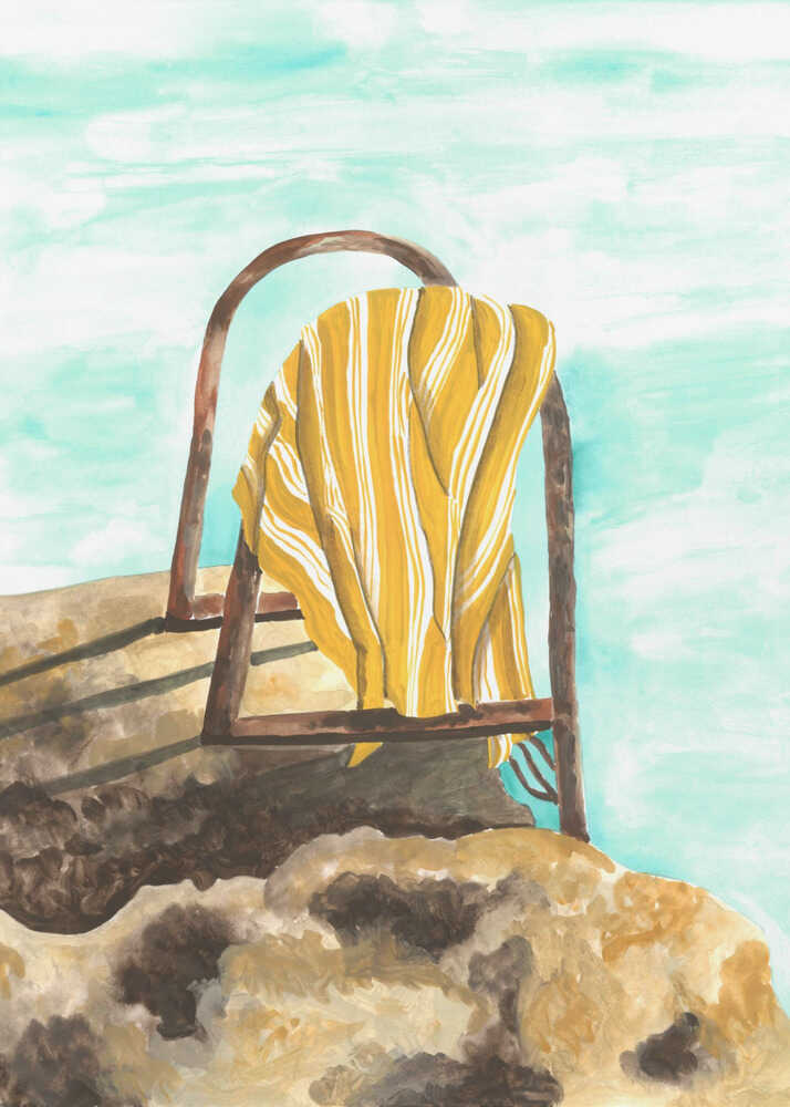 Coastal Beach Towel Poster