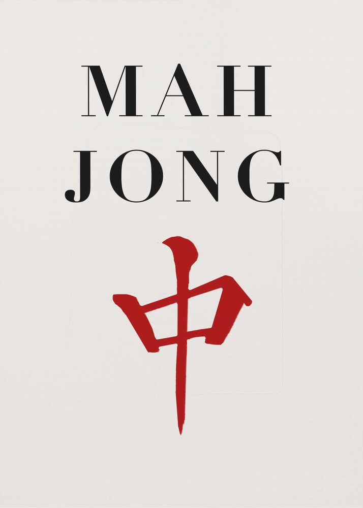 Mahjong Röd Drake Bricka Poster