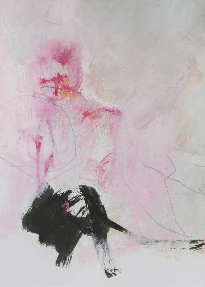Abstrakt i rouge och svart Poster