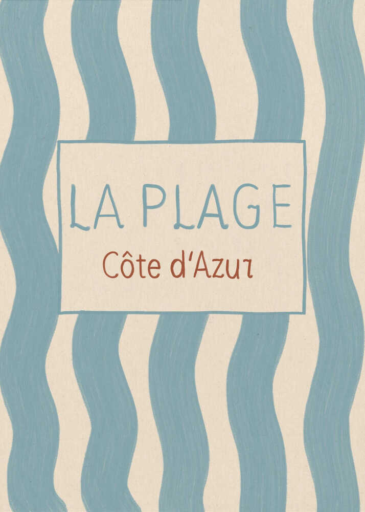 Côte d'Azur Beach Stripes Poster