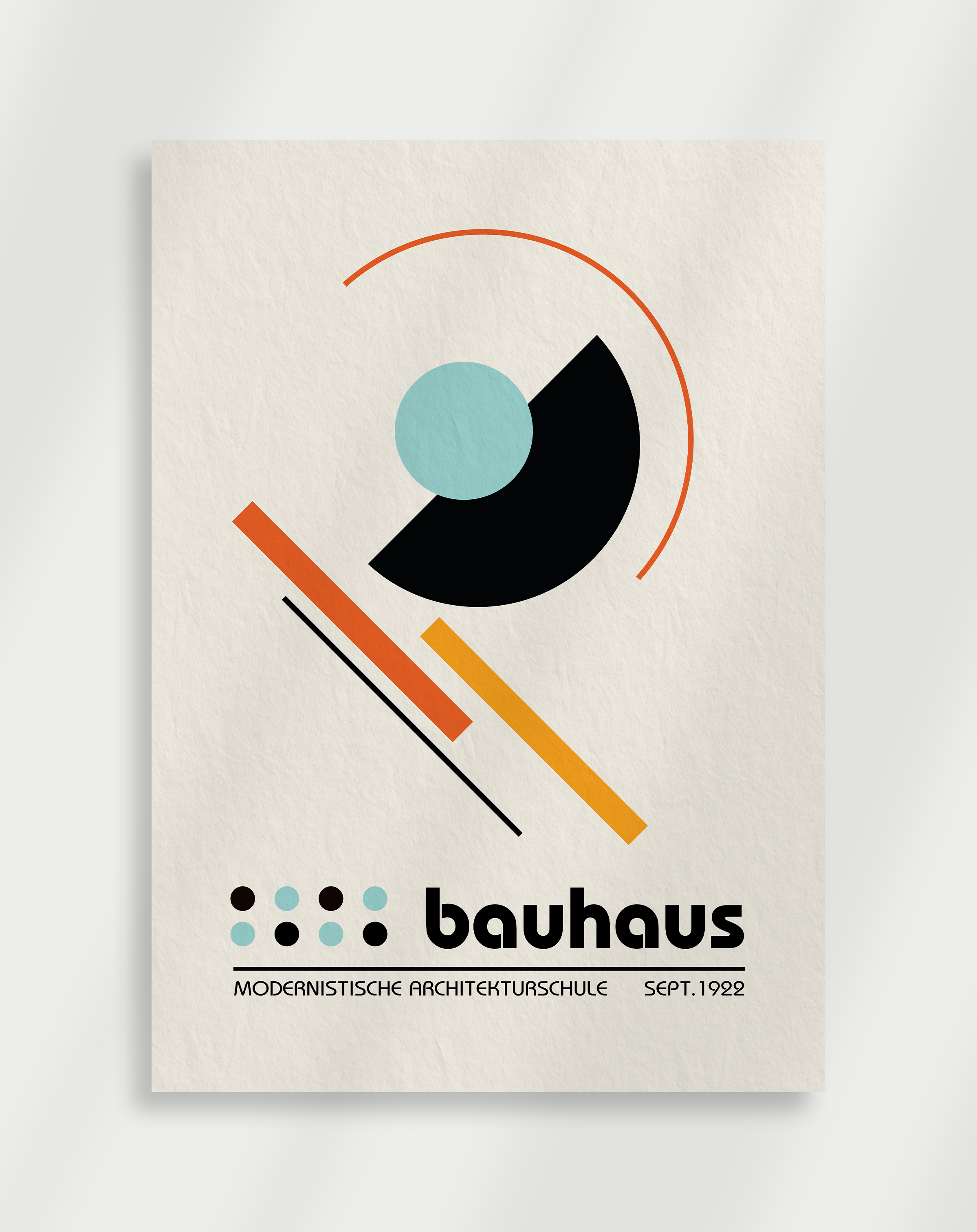 Bauhaus abstrakt fugleplakat