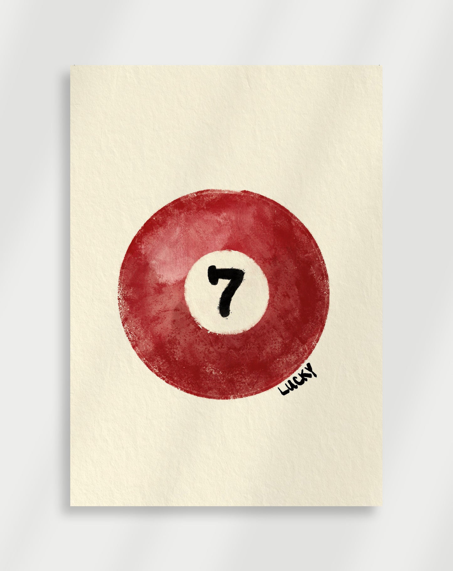 Lucky 7 Biljard boll Poster