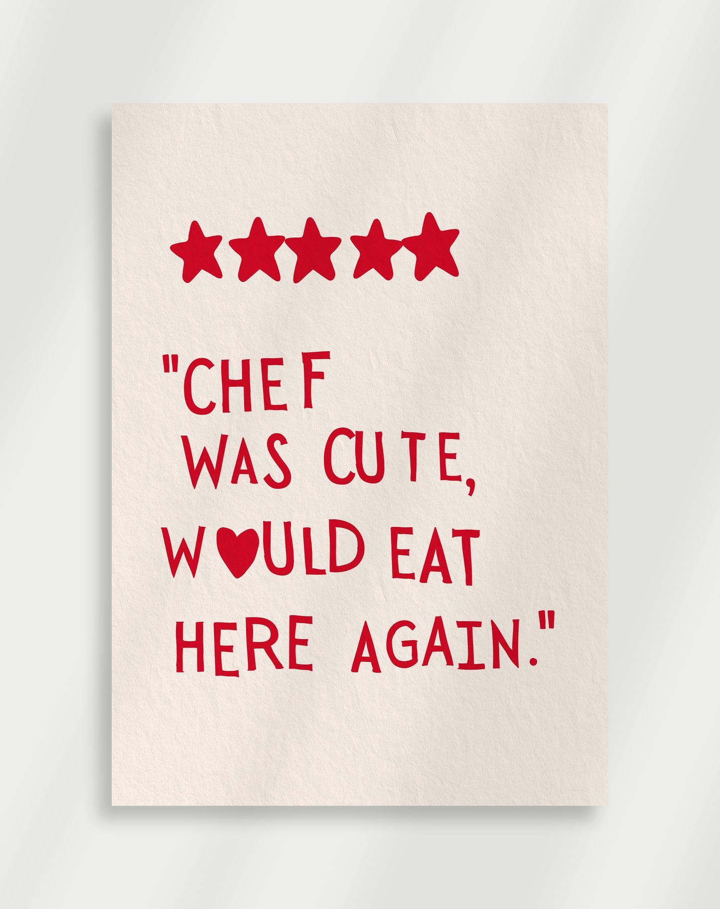 "Chef was cute" Poster