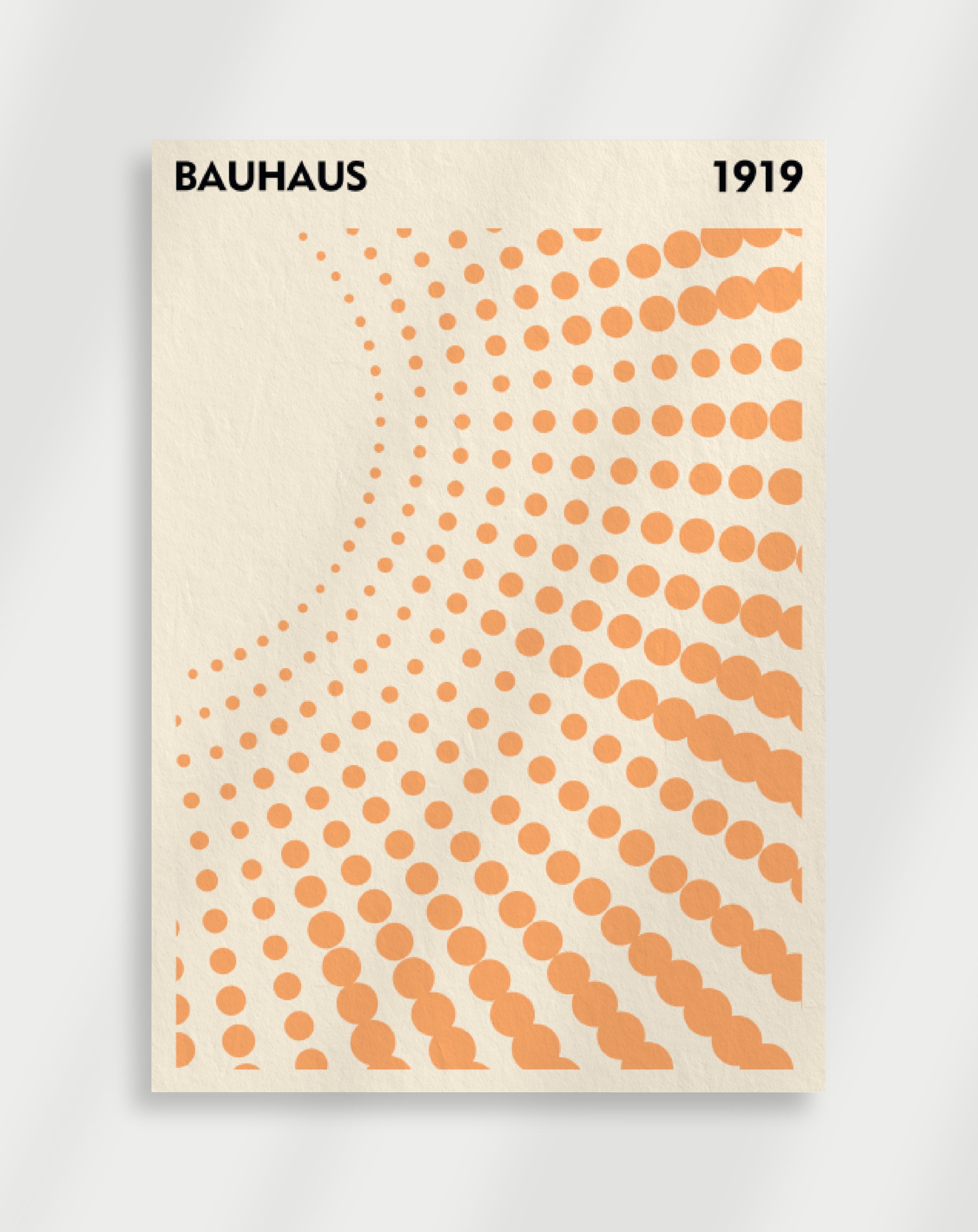 Bauhaus Orange Poster
